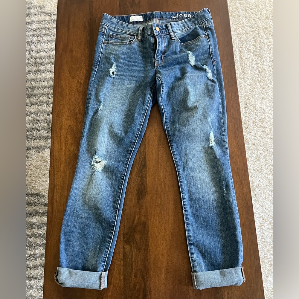 Gap Distressed Blue Jeans